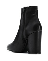 Bottines en cuir ornées noires Strategia