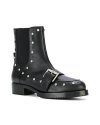 Bottines en cuir ornées noires N°21