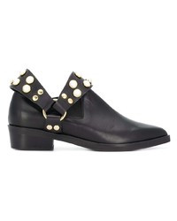 Bottines en cuir ornées noires Coliac