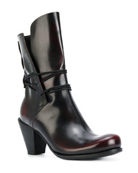 Bottines en cuir pourpre foncé Lost & Found Ria Dunn