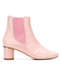 Bottines en cuir roses Stine Goya