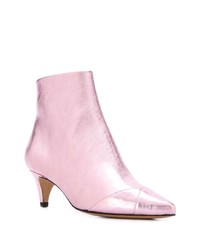 Bottines en cuir roses Isabel Marant