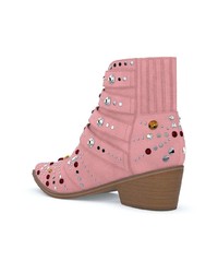 Bottines en cuir roses Toga Pulla