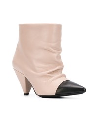 Bottines en cuir roses Marc Ellis