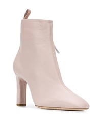 Bottines en cuir roses Santoni