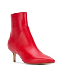 Bottines en cuir rouges Francesco Russo