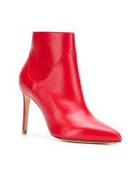 Bottines en cuir rouges Francesco Russo