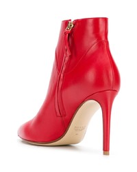 Bottines en cuir rouges Francesco Russo