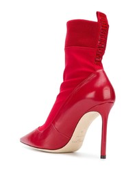 Bottines en cuir rouges Jimmy Choo