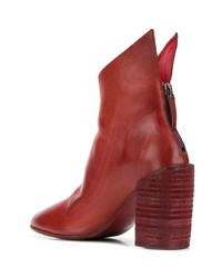 Bottines en cuir rouges Marsèll