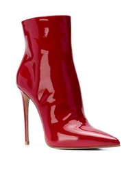 Bottines en cuir rouges Le Silla