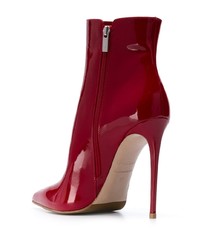 Bottines en cuir rouges Le Silla