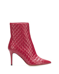 Bottines en cuir rouges Fabio Rusconi