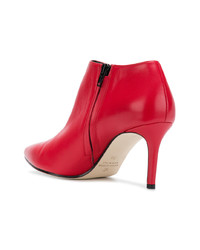 Bottines en cuir rouges Marc Ellis