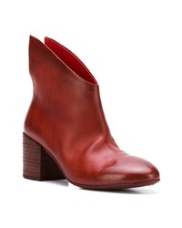 Bottines en cuir rouges Marsèll