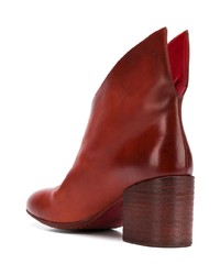 Bottines en cuir rouges Marsèll