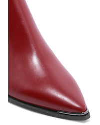 Bottines en cuir rouges Acne Studios