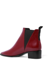 Bottines en cuir rouges Acne Studios