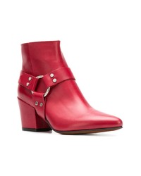 Bottines en cuir rouges Buttero