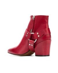 Bottines en cuir rouges Buttero