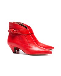 Bottines en cuir rouges Tabitha Simmons