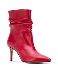 Bottines en cuir rouges Marc Ellis