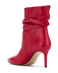 Bottines en cuir rouges Marc Ellis