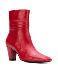 Bottines en cuir rouges Dorateymur