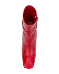 Bottines en cuir rouges Dorateymur