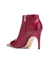 Bottines en cuir rouges Sergio Rossi