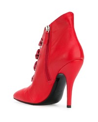 Bottines en cuir rouges Ermanno Scervino