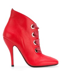 Bottines en cuir rouges Ermanno Scervino