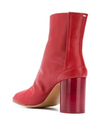 Bottines en cuir rouges Maison Margiela