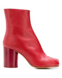 Bottines en cuir rouges Maison Margiela