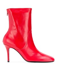 Bottines en cuir rouges Dorateymur