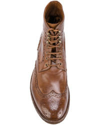 Bottines en cuir tabac Officine Creative