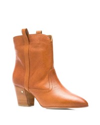 Bottines en cuir tabac Laurence Dacade