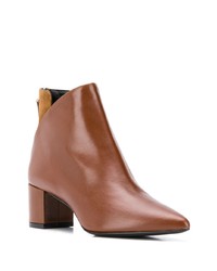 Bottines en cuir tabac Albano