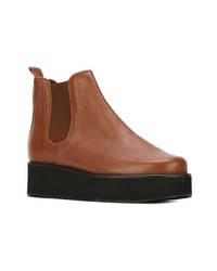 Bottines en cuir tabac Minimarket