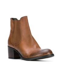 Bottines en cuir tabac Strategia