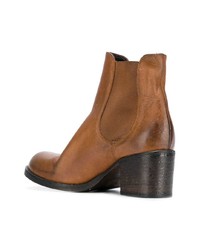 Bottines en cuir tabac Strategia