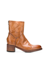 Bottines en cuir tabac Pantanetti