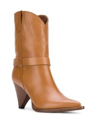 Bottines en cuir tabac Aldo Castagna