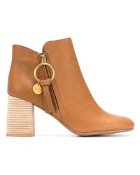 Bottines en cuir tabac See by Chloe