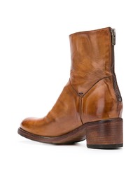 Bottines en cuir tabac Pantanetti