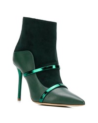 Bottines en cuir vert foncé Malone Souliers