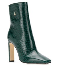 Bottines en cuir vert foncé Jimmy Choo