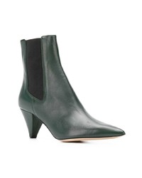 Bottines en cuir vert foncé Fabio Rusconi