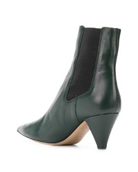 Bottines en cuir vert foncé Fabio Rusconi