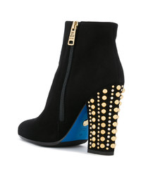 Bottines en daim à clous noires Loriblu